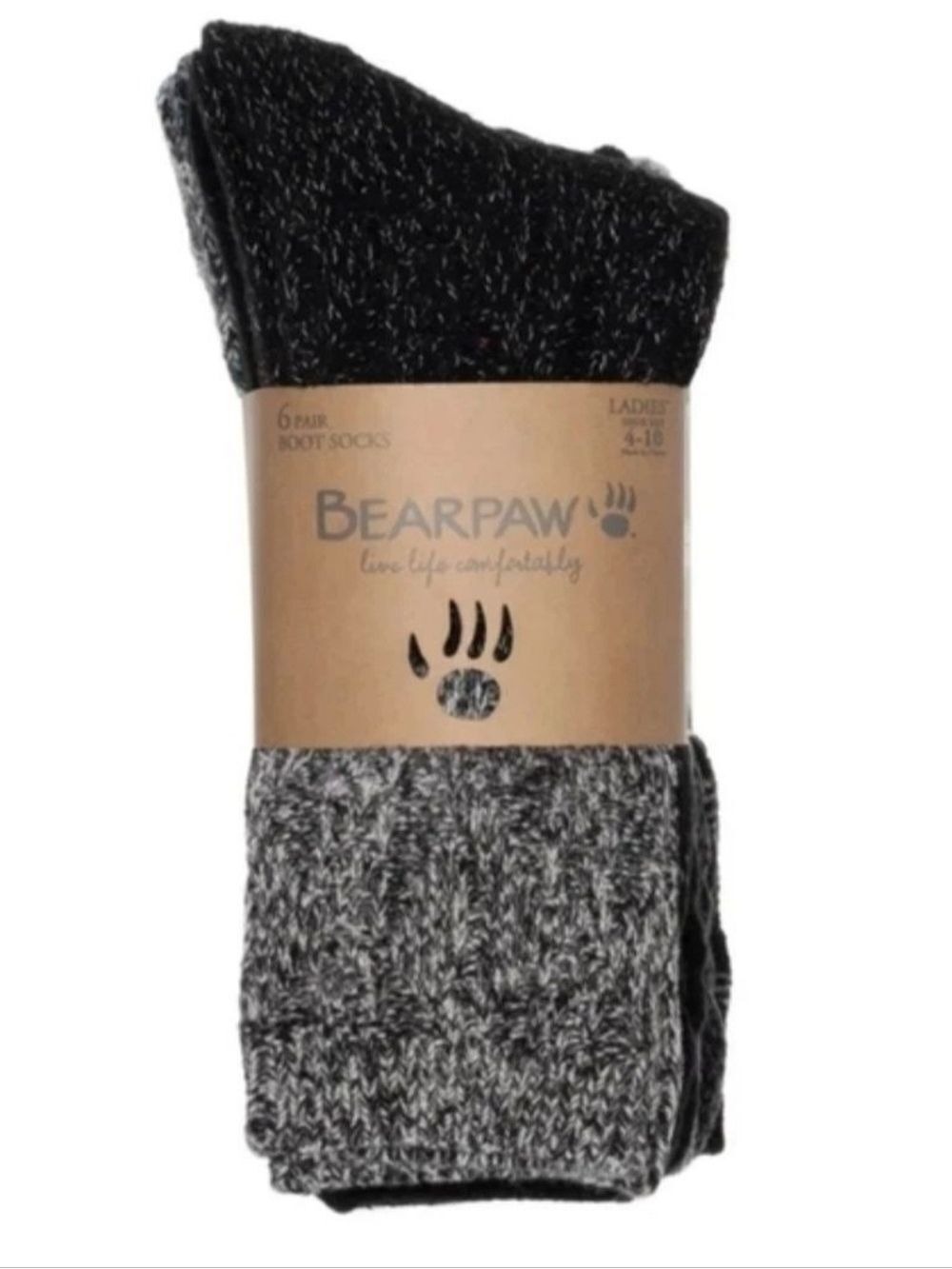BEARPAW Women's Boot Sock, 6-pair